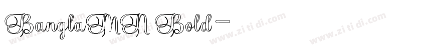 BanglaMN Bold字体转换